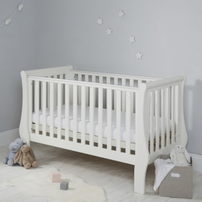 Classic Sleigh Cot Bed | The White 