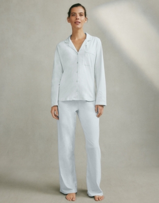 White company classic jersey best sale pyjama set