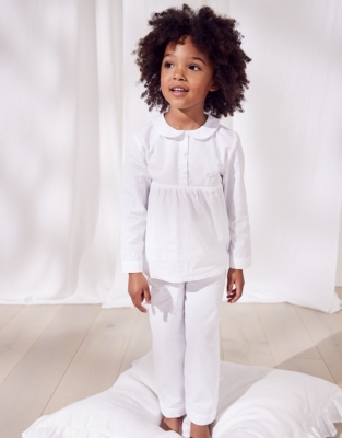 Classic Stripe Pyjamas (112yrs) Girls' Nightwear The White Company UK
