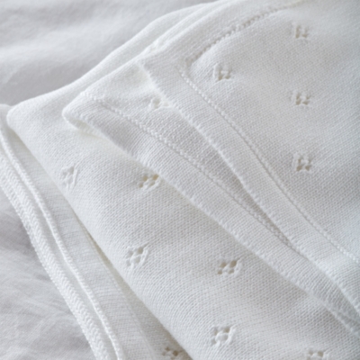 Classic White Pointelle Baby Blanket | Baby Blankets | The White Company US