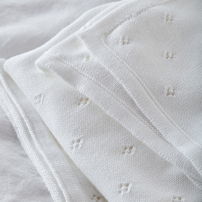 Classic White Pointelle Baby Blanket Baby Blankets The White Company US