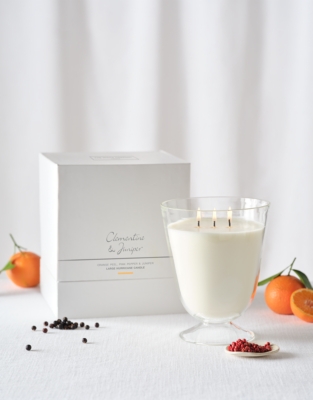 Clementine & Juniper Large Hurricane Candle