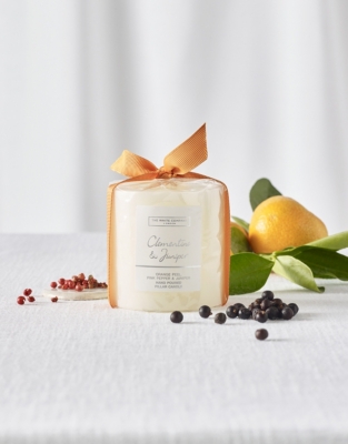 Clementine & Juniper Pillar Candle – Mini