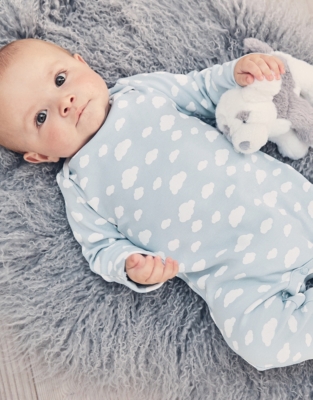 white company baby sleepsuit