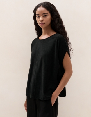 Cocoon Velvet Jersey Top