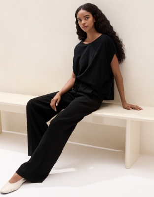 Cocoon Velvet Jersey Top