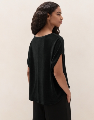 Cocoon Velvet Jersey Top