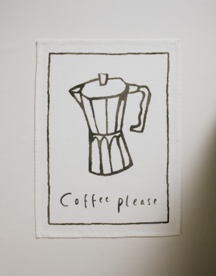 Coffee Please Tea Towel
