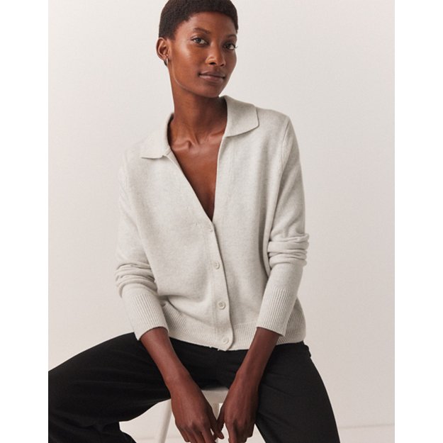 Collared Cardigan with Cashmere | Jumpers & Cardigans | The White Company