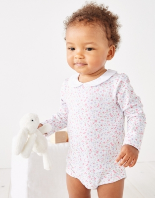 Collared Floral Bodysuit Baby Girls' The White Company UK