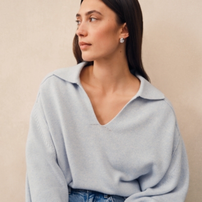 Collared Jumper with Cashmere