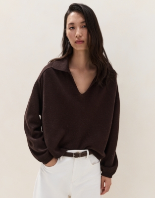 Collared Jumper with Cashmere