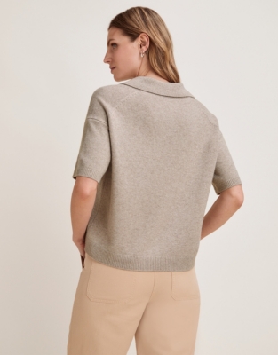 Collared Knitted Sweater with Cashmere