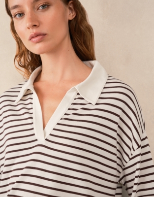 Collared Stripe Top 