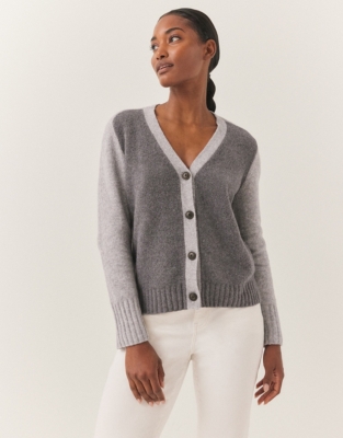 Colourblock Boxy Cardigan