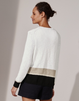 Colourblock Jumper Clothing Sale The White Company UK