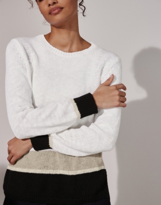 Colourblock Jumper Clothing Sale The White Company UK