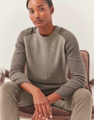 Colourblock Jumper with Organic Cotton