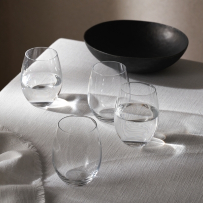 Set of Four Pulcinella Short Tumblers - White