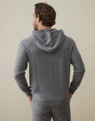 Contrast Cotton-Cashmere Hoodie 