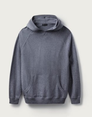 Contrast Cotton-Cashmere Hoodie 