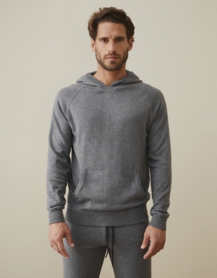 Contrast Cotton-Cashmere Hoodie 