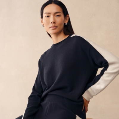 Contrast Panel Jumper with Cashmere