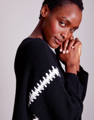 Contrast Stitch Sweater | Sweaters & Cardigans | The White Company US