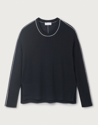 Contrast Tipping Jumper With Cashmere