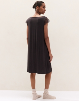Cooling Jersey Lace Sleeve Nightie 