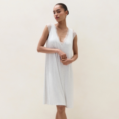 Cooling Jersey Lace Sleeve Nightie