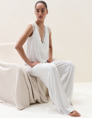 Cooling Jersey Lace Sleeve Pyjama Set