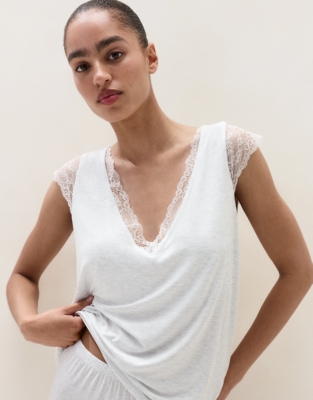 Cooling Jersey Lace Sleeve Pyjama Set