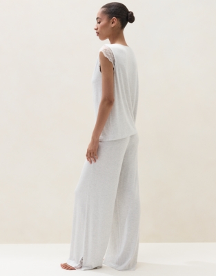 Cooling Jersey Lace Sleeve Pyjama Set