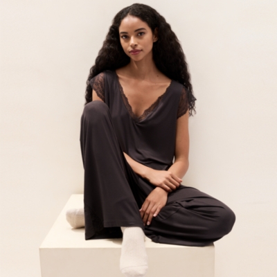 Cooling Jersey Lace Sleeve Pyjama Set