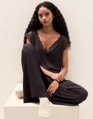 Cooling Jersey Lace Sleeve Pyjama Set