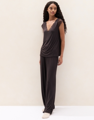 Cooling Jersey Lace Sleeve Pyjama Set