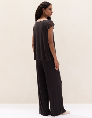 Cooling Jersey Lace Sleeve Pyjama Set