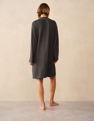 Cooling Jersey Relaxed Piped Nightshirt