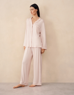 Cooling Jersey Relaxed Piped Pyjama Set
