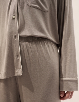 Cooling Jersey Relaxed Piped Pyjama Set