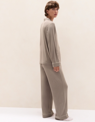 Cooling Jersey Relaxed Piped Pyjama Set