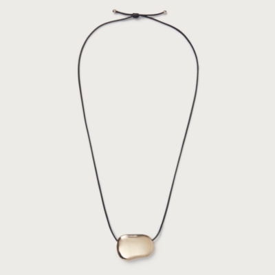 Cord Gold Pendant Necklace