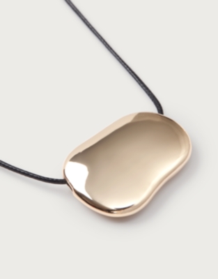 Cord Gold Pendant Necklace