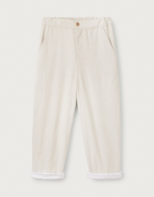 White discount cord pants