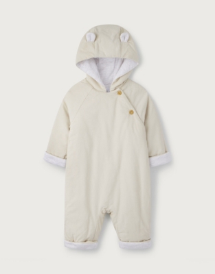 White company hot sale baby snowsuit