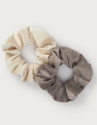 Cord Scrunchies – Set of 2 - Hot Chocolate