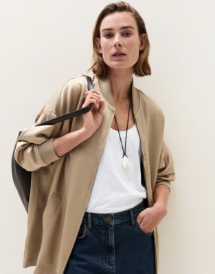 Cord Silver Pendant Necklace