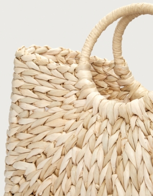 Cornskin Square Basket Bag | Accessories Sale | The White Company UK