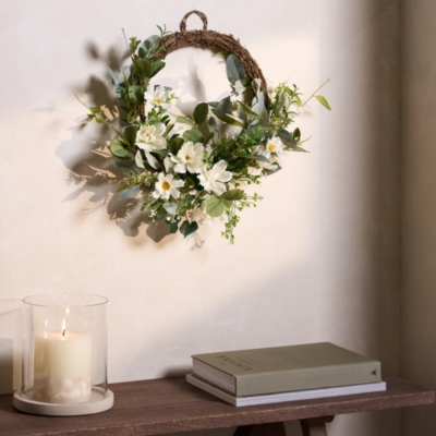 Cosmos & Eucalyptus Half Wreath